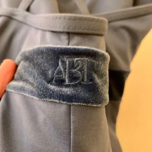 ABT cross back camisole with velvet inset in blue